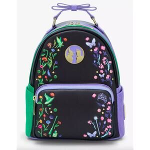 Loungefly Wicked Silhouette Floral Gem Mini Backpack | NWT